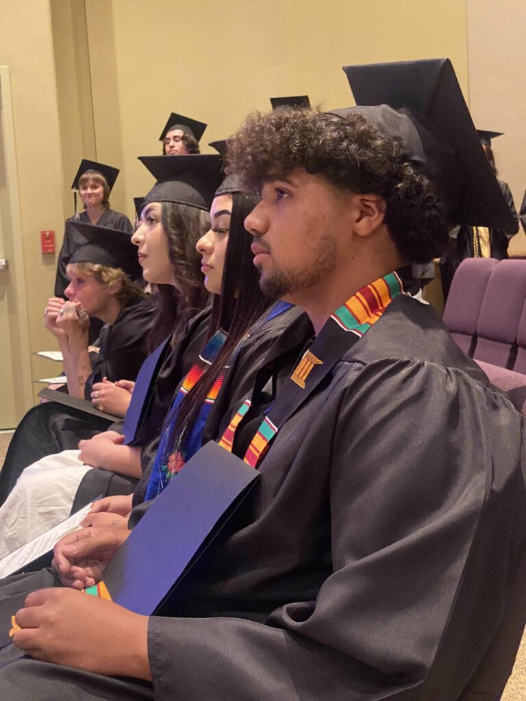 Graduates attending a graduation ceremony