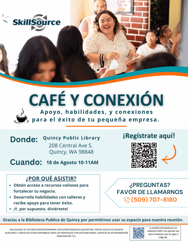 an example flyer of a business support event